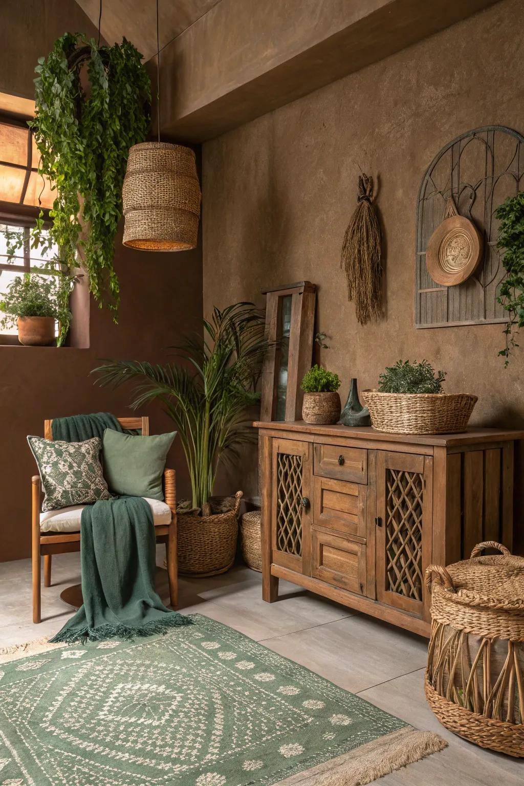 Natural colors offer a serene base, ideal for a snug aesthetic room.