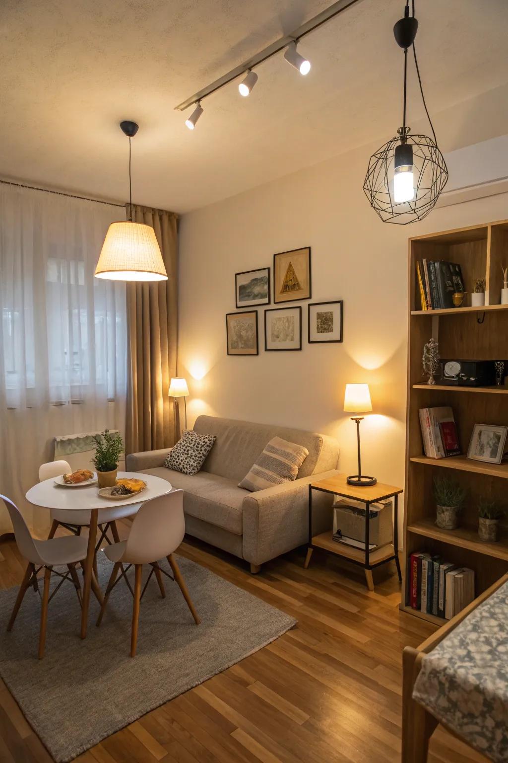 Producing a cozy atmosphere using gentle lighting.