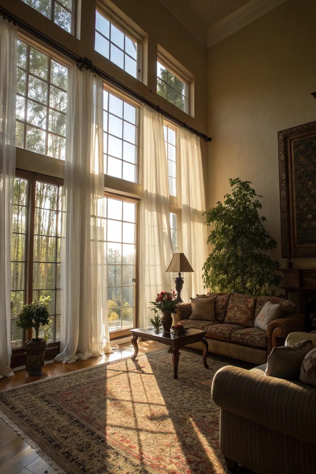 Sunlight elevates the cozy ambiance.