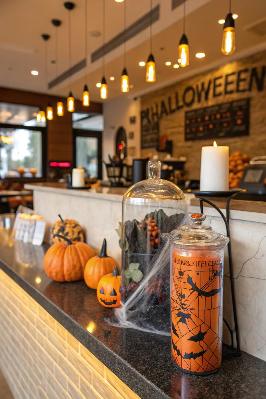 An All Hallows’ Eve-inspired tip vessel prepared for joyous festivities