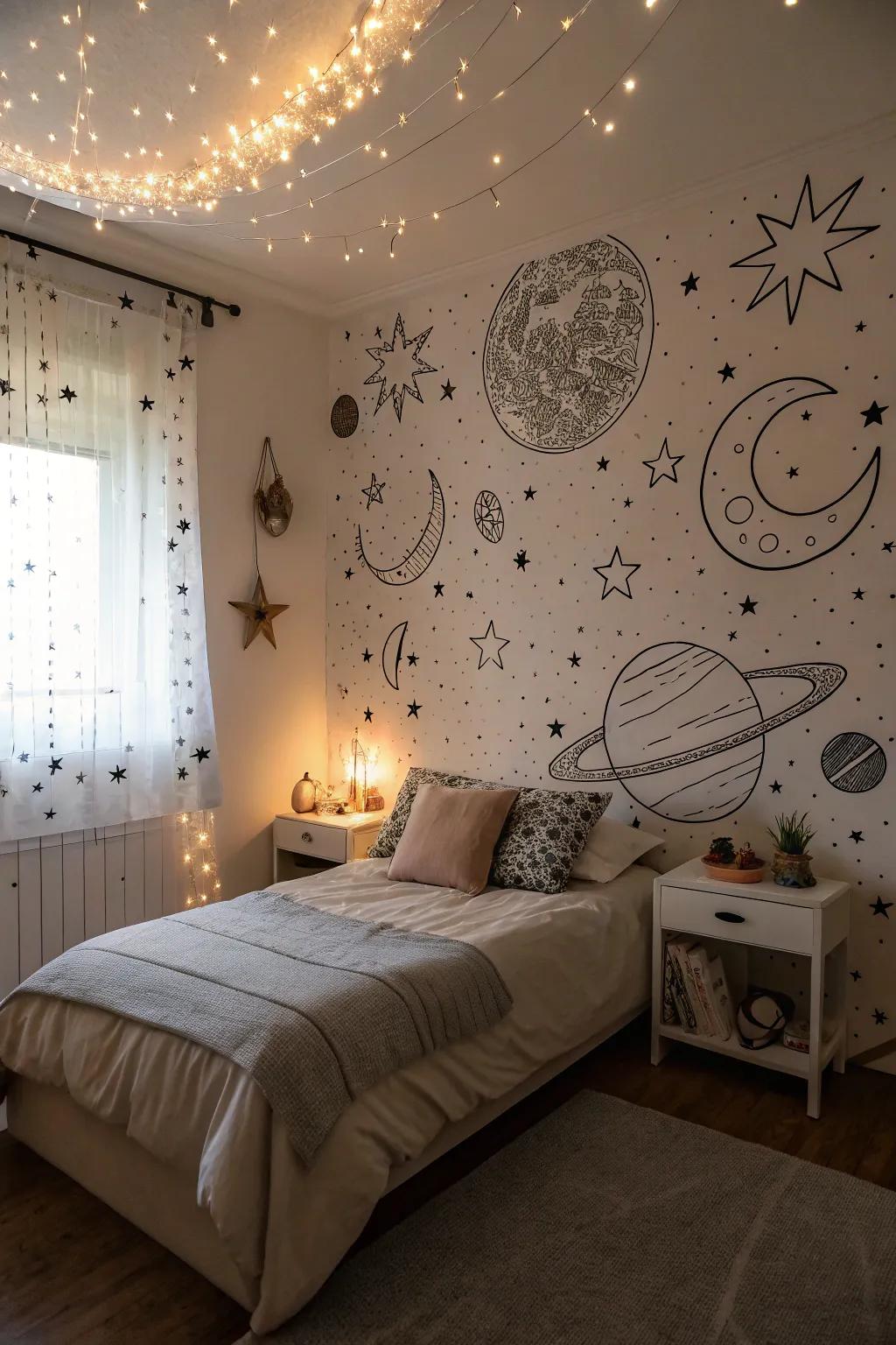 Heavenly visions bring a dreamy touch to the bedroom.