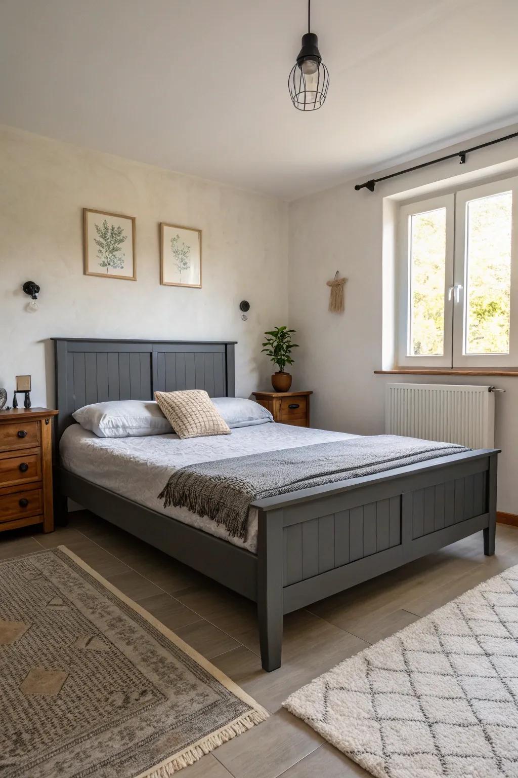 A minimalist bedroom design emphasizing simplicity and elegance.
