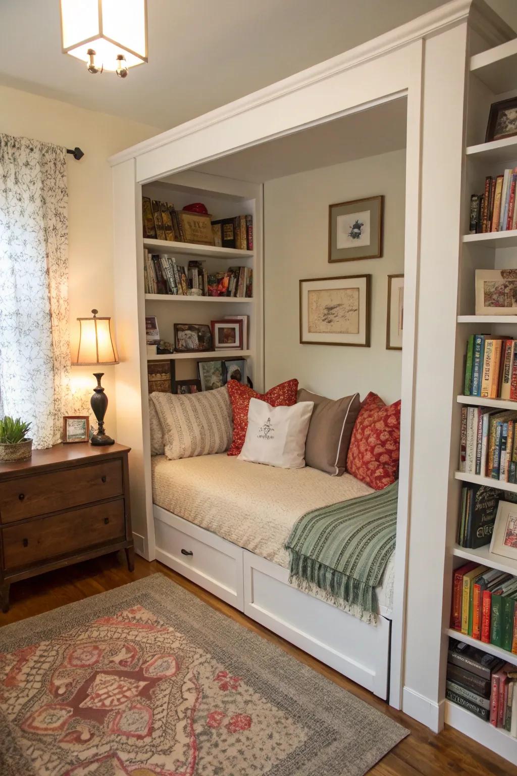 Partition your space with grace using a strategically positioned daybed.