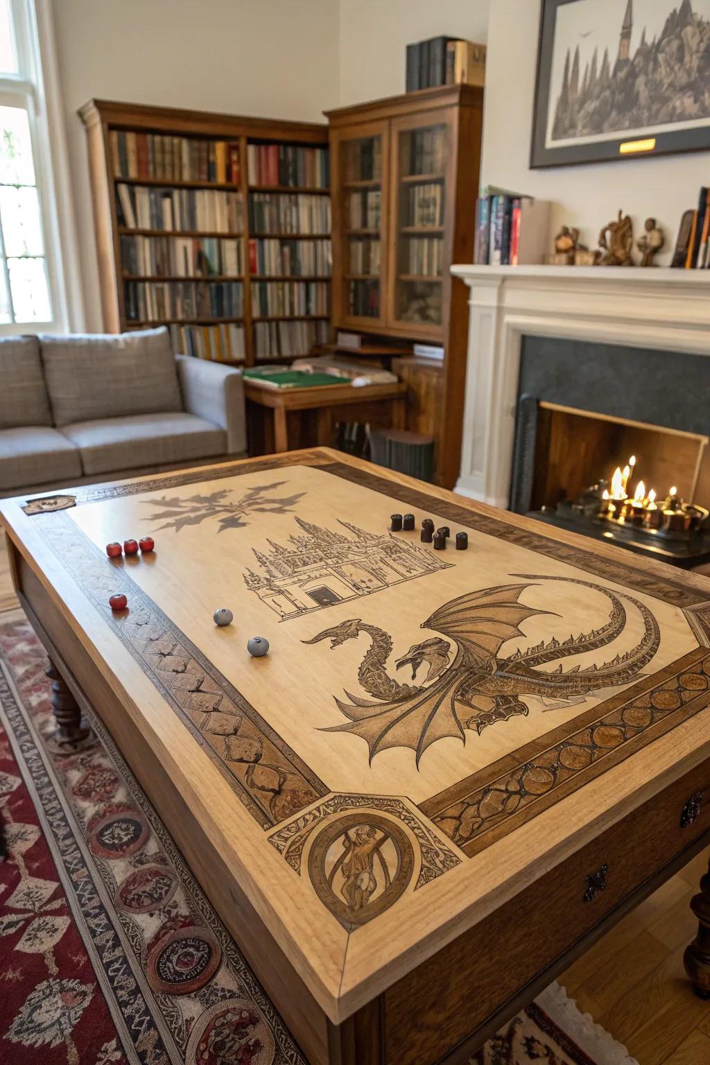Custom woodwork turns your gaming table into a showpiece.