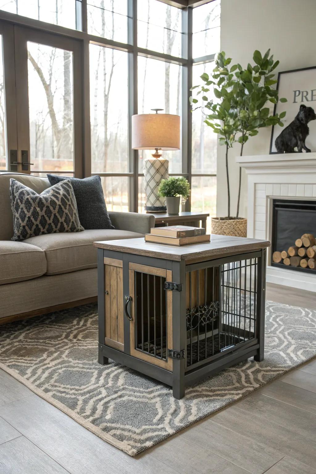 Adaptable furniture that functions as a pet sanctuary.