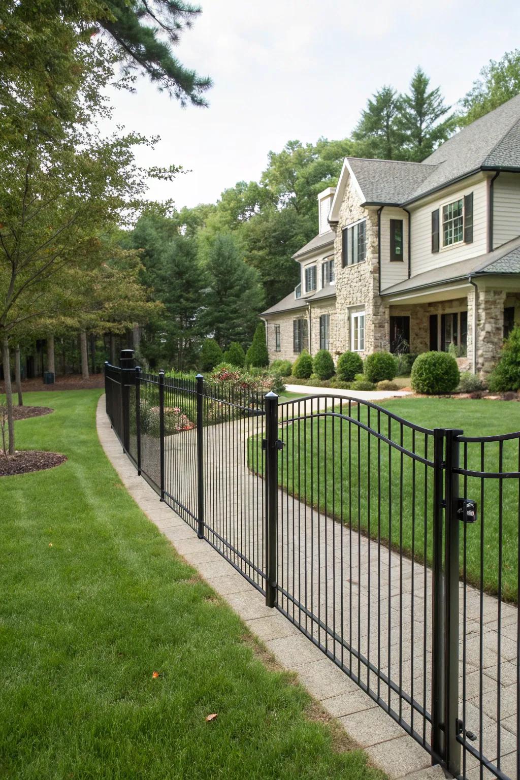 A refined metal barrier providing lasting quality and elegance.