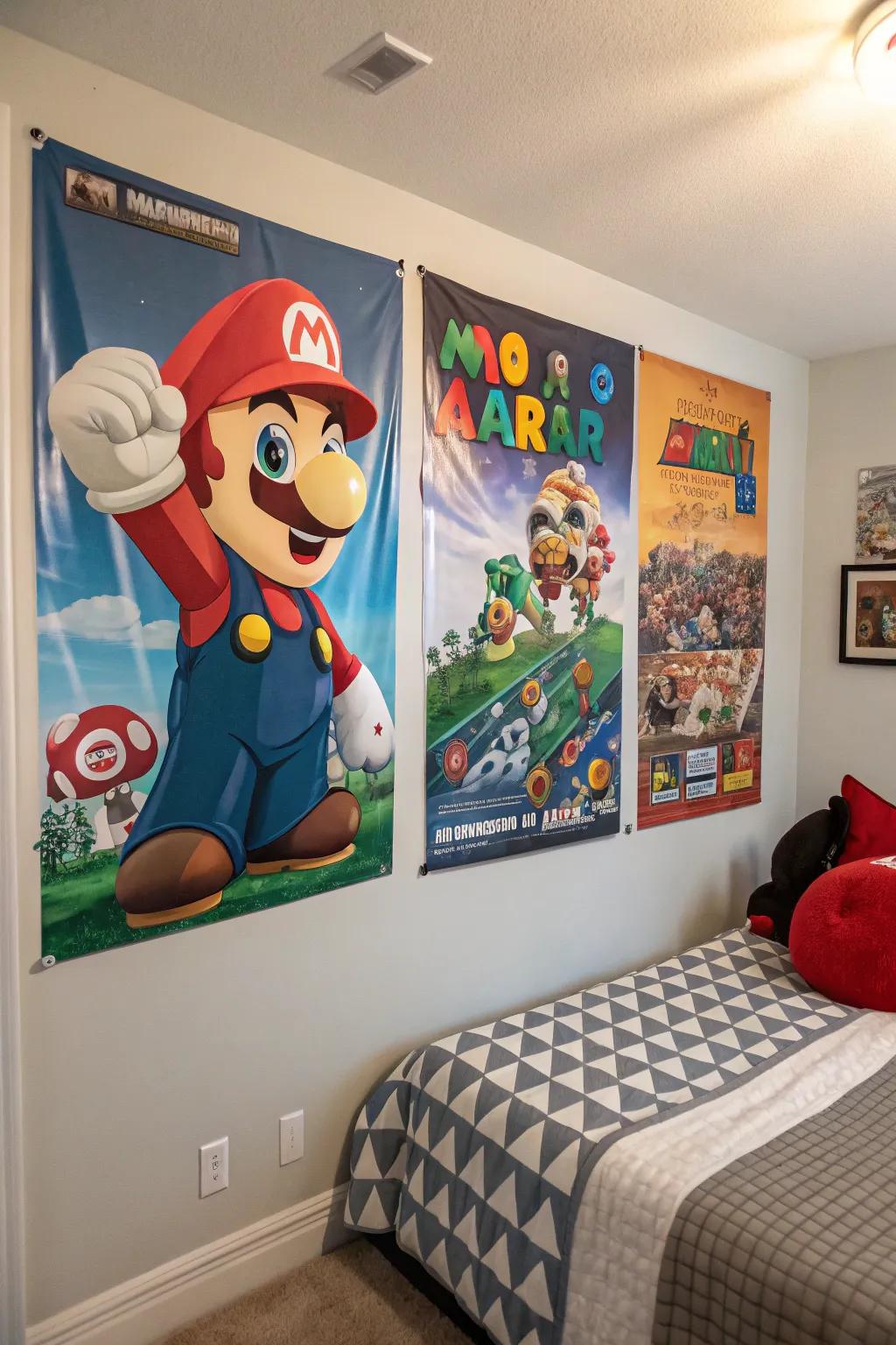 Themed mural artistry injects persona into your gaming space.