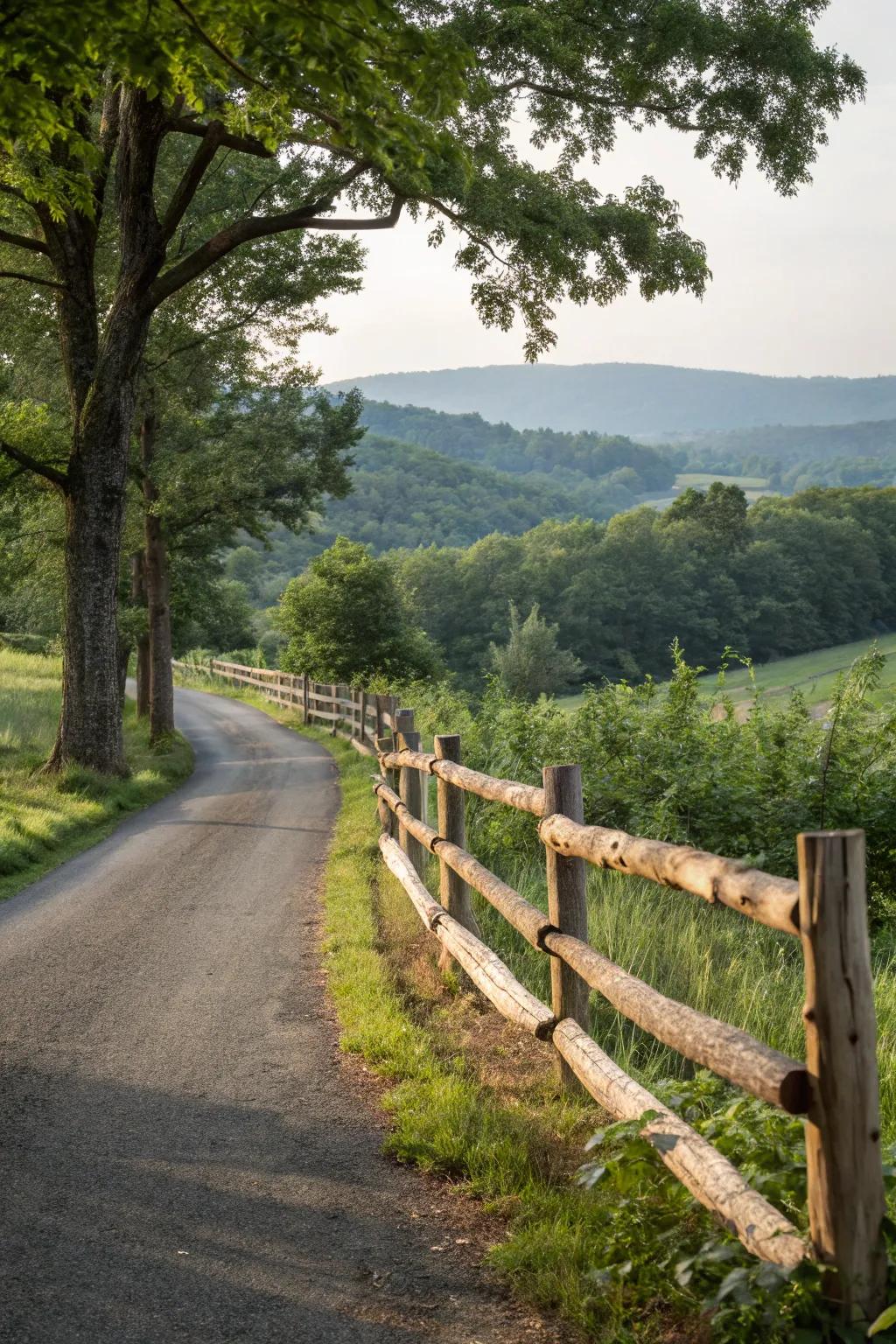 Country timber barriers infuse a hint of the natural world into your driveway.