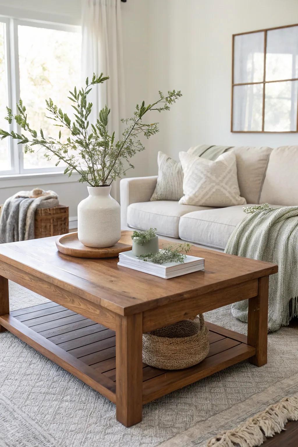 Fill your home with the cozy allure of natural wood elements.