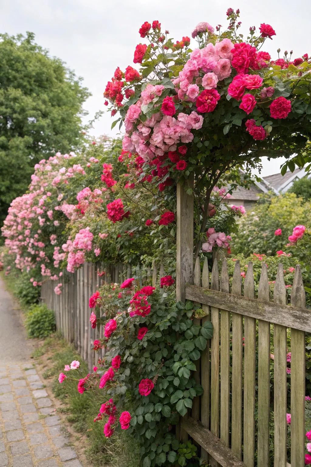 Enable vining flora to weave their enchantment across your fence.