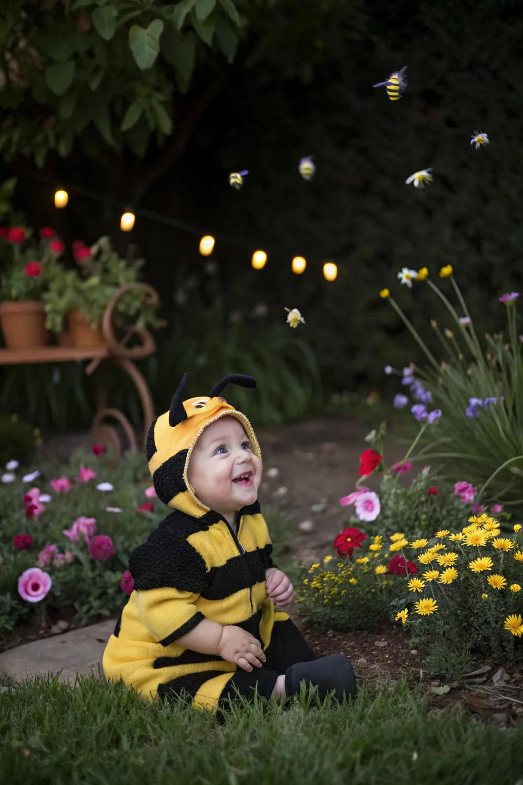 A buzzing bumble bee costume guaranteed to elicit smiles.