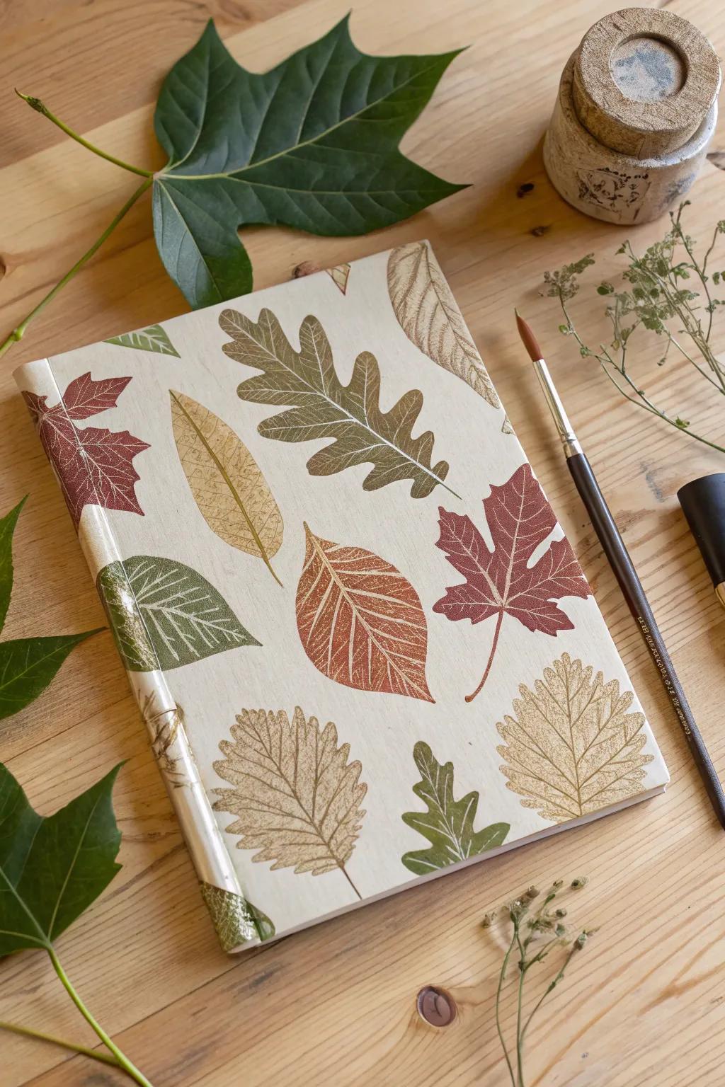 The splendor of nature encapsulated in botanical imprint designs on educational folders.