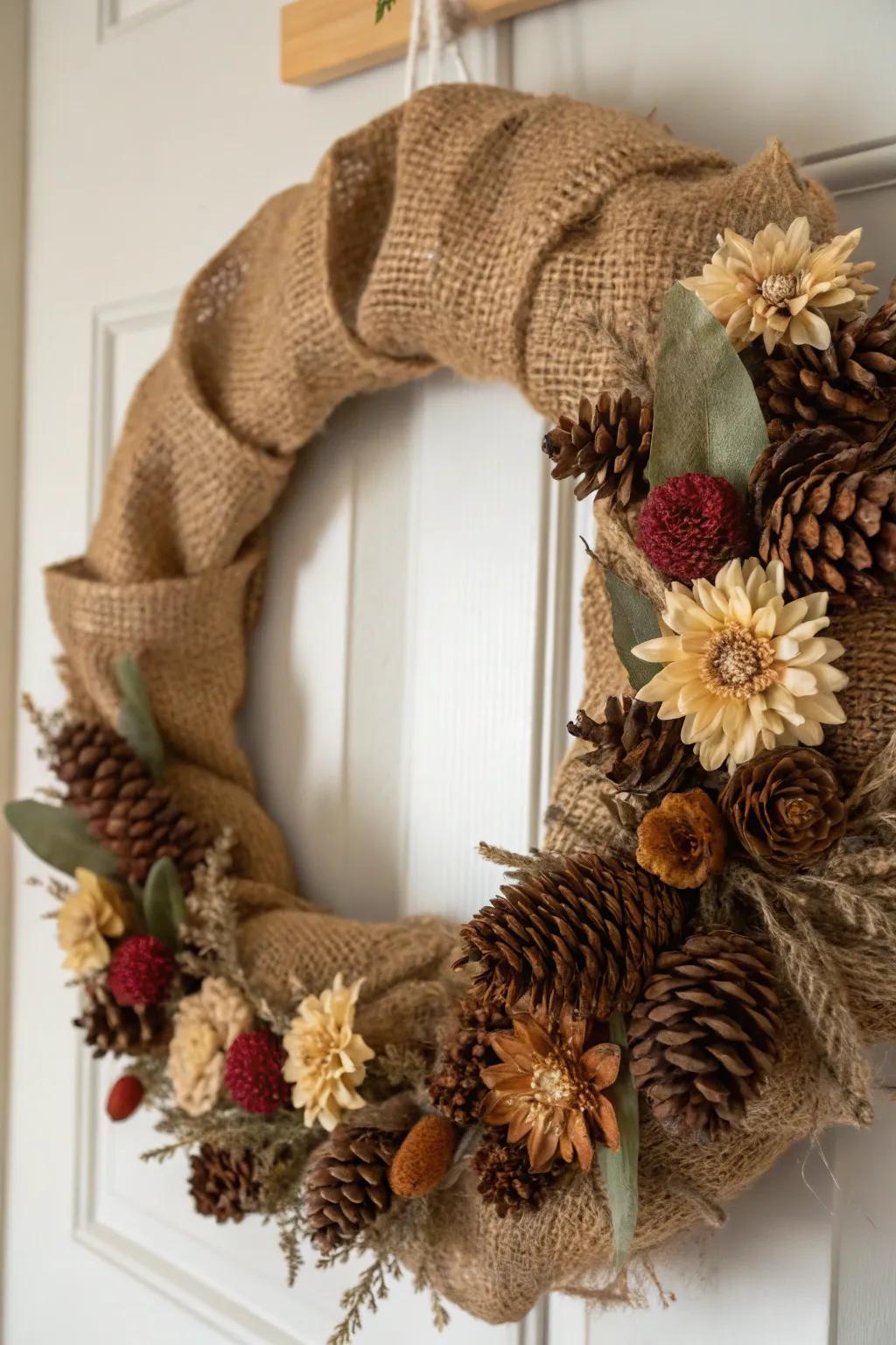 A country linen ornament emanating warmth and allure.
