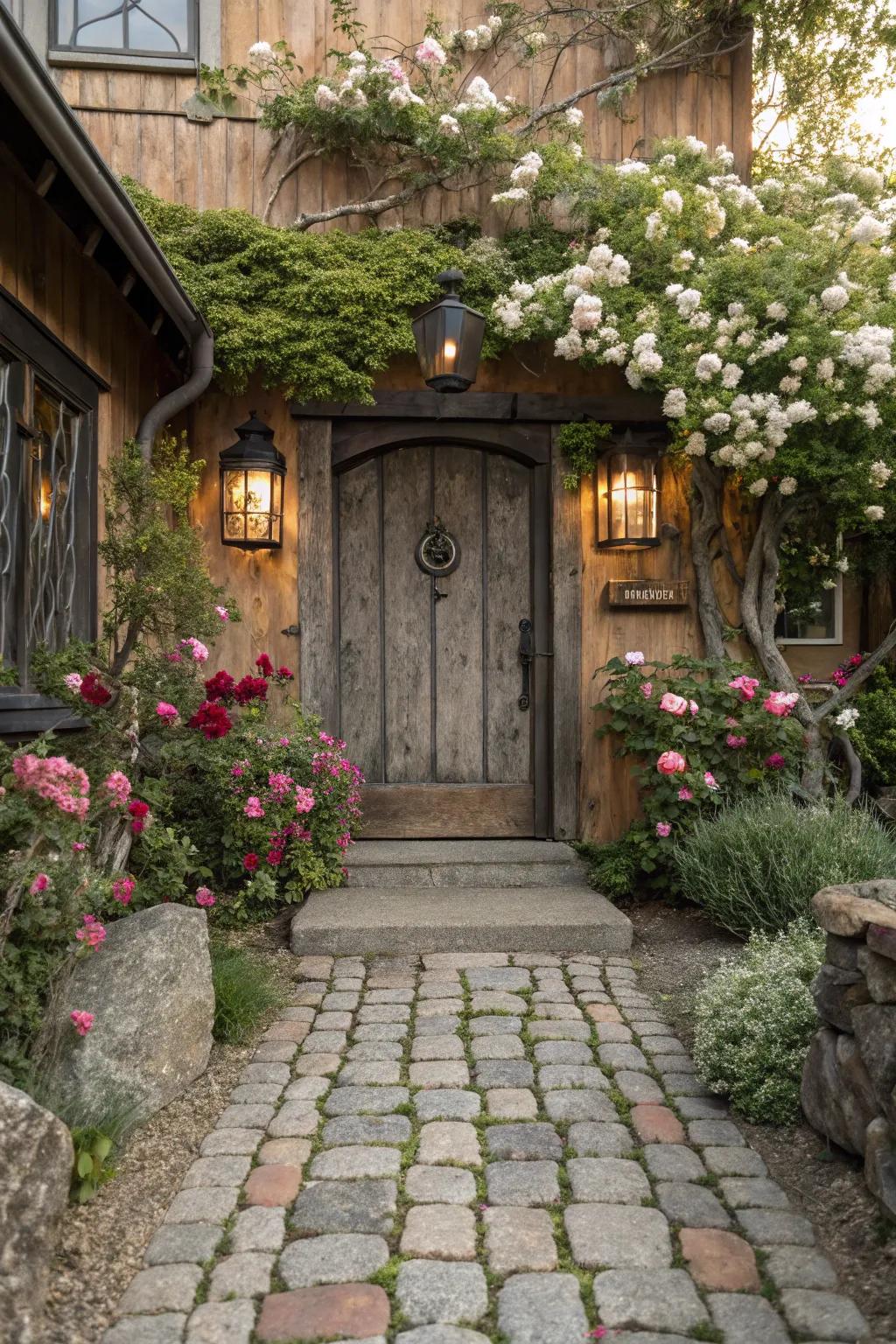 Cobblestone pavers injecting historical essence and allure.