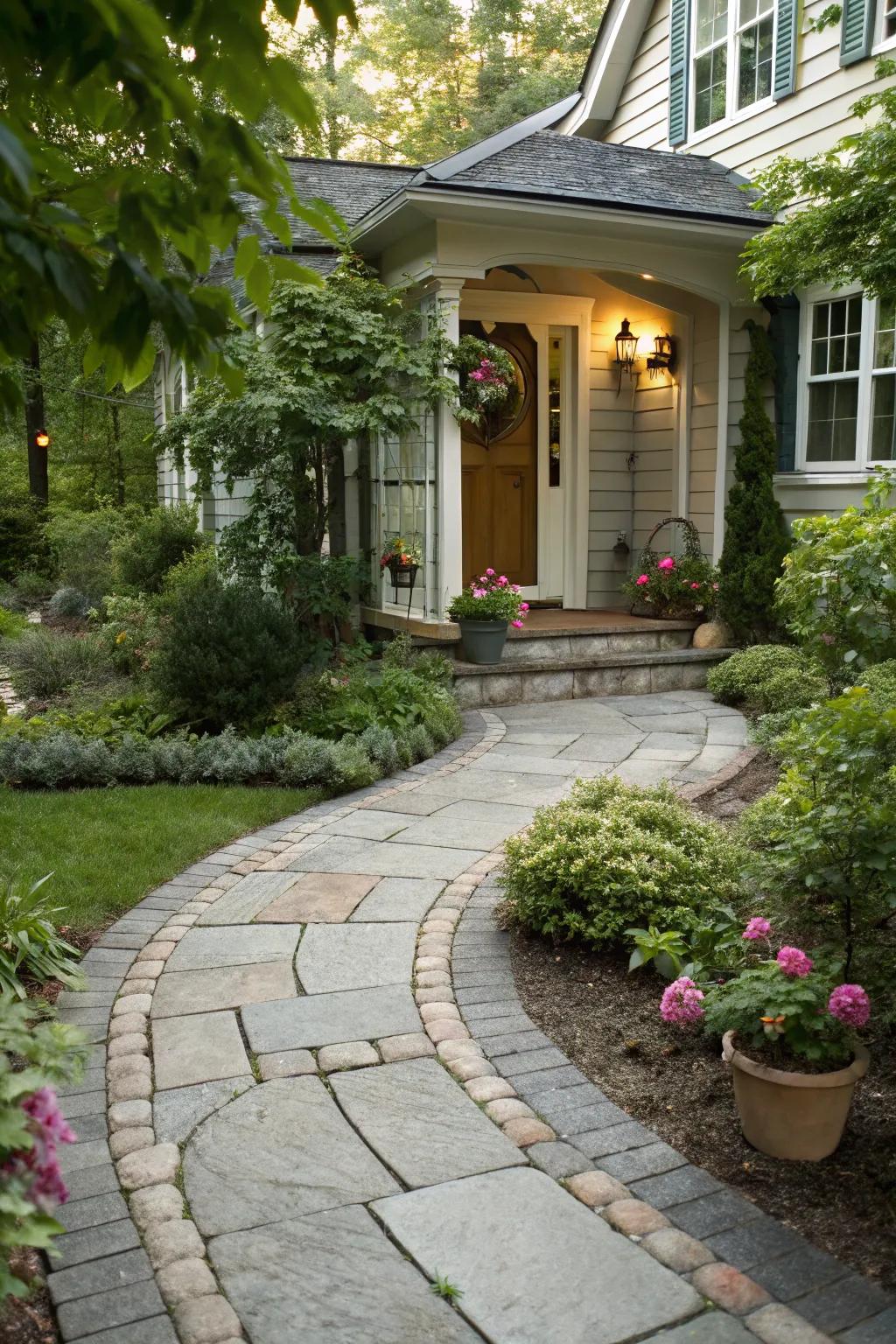 An inviting pathway encourages guests to explore your garden.