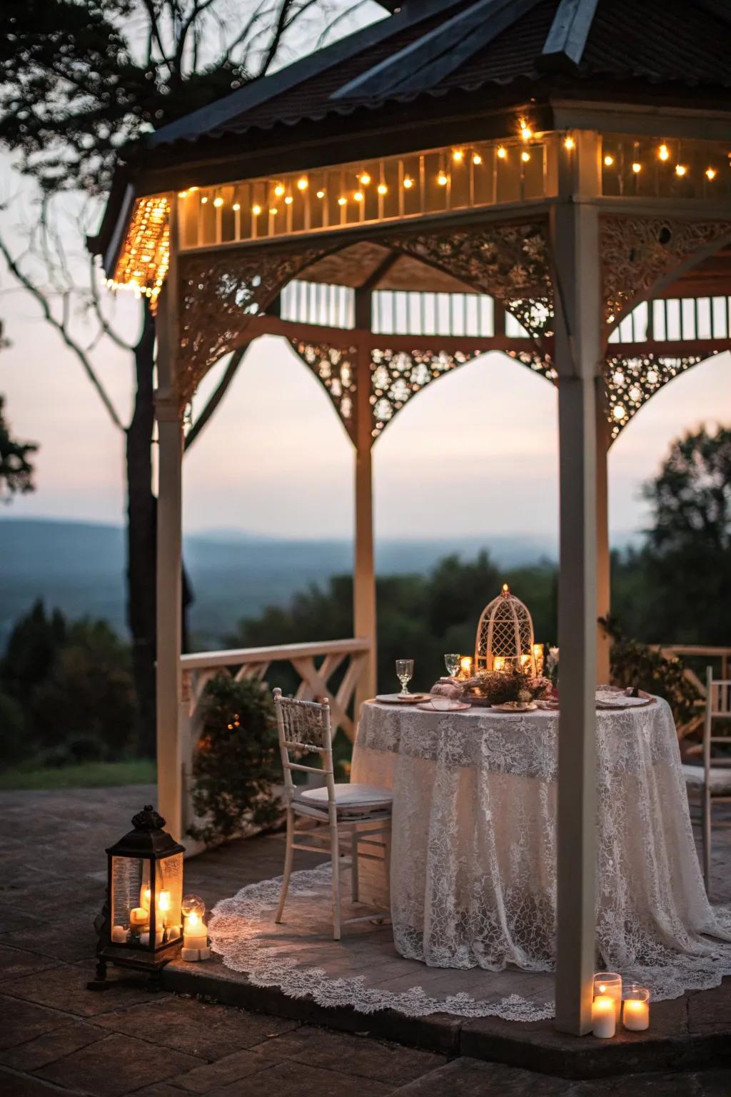 Dining within your gazebo turns meals into memorable affairs.