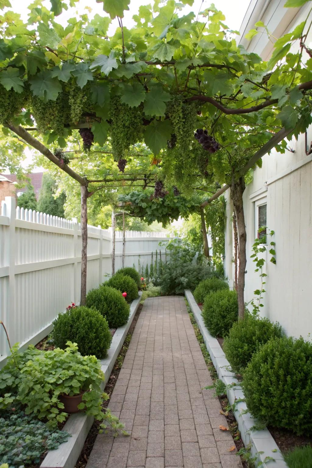 Skyward trellises are great for compact gardens, utilizing space efficiently.