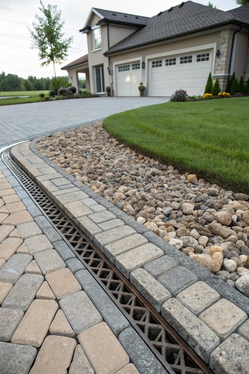 Porous pavers offer a sustainable and orderly driveway solution.