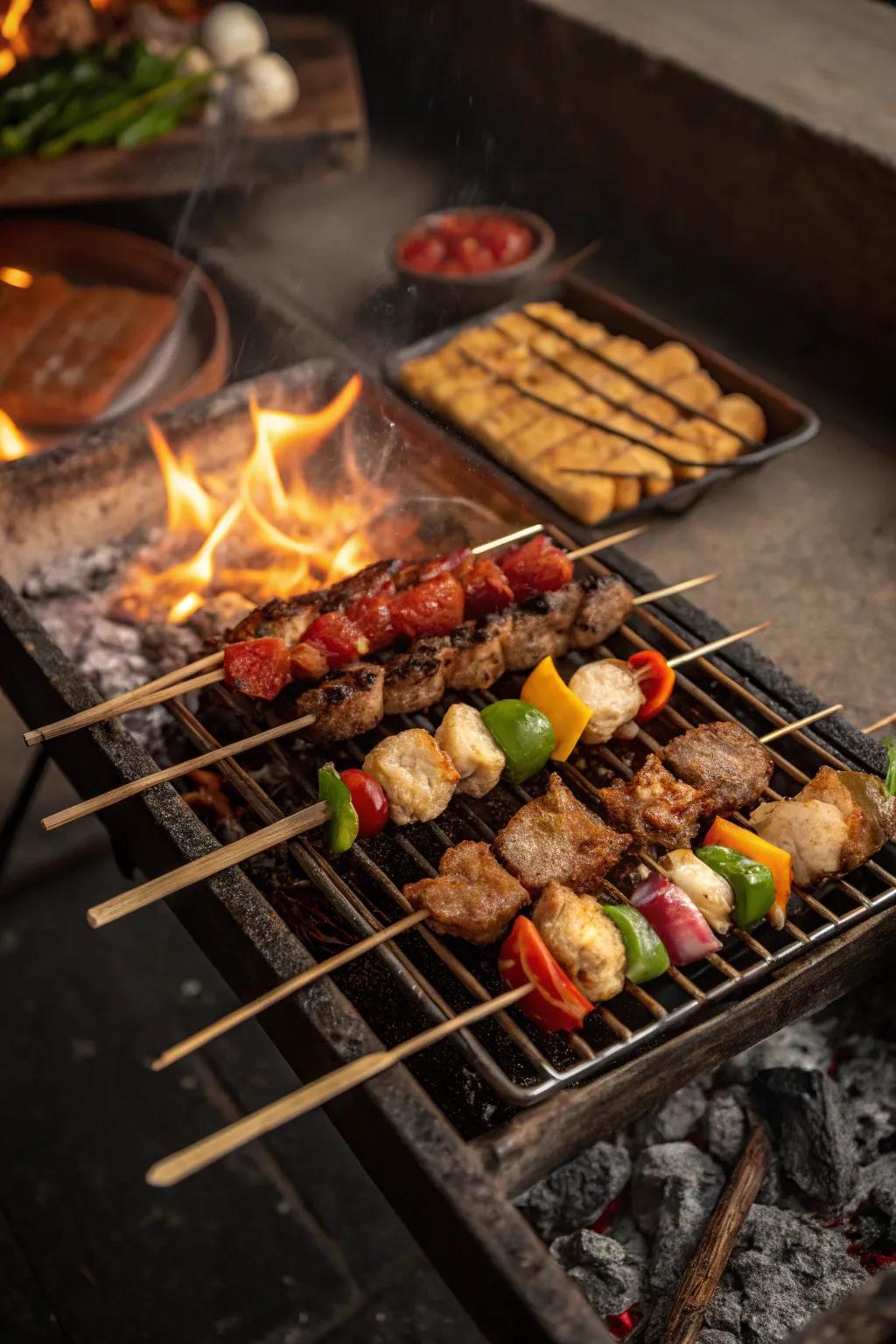 With vertical grilling, your outdoor cooking has a dramatic flair.
