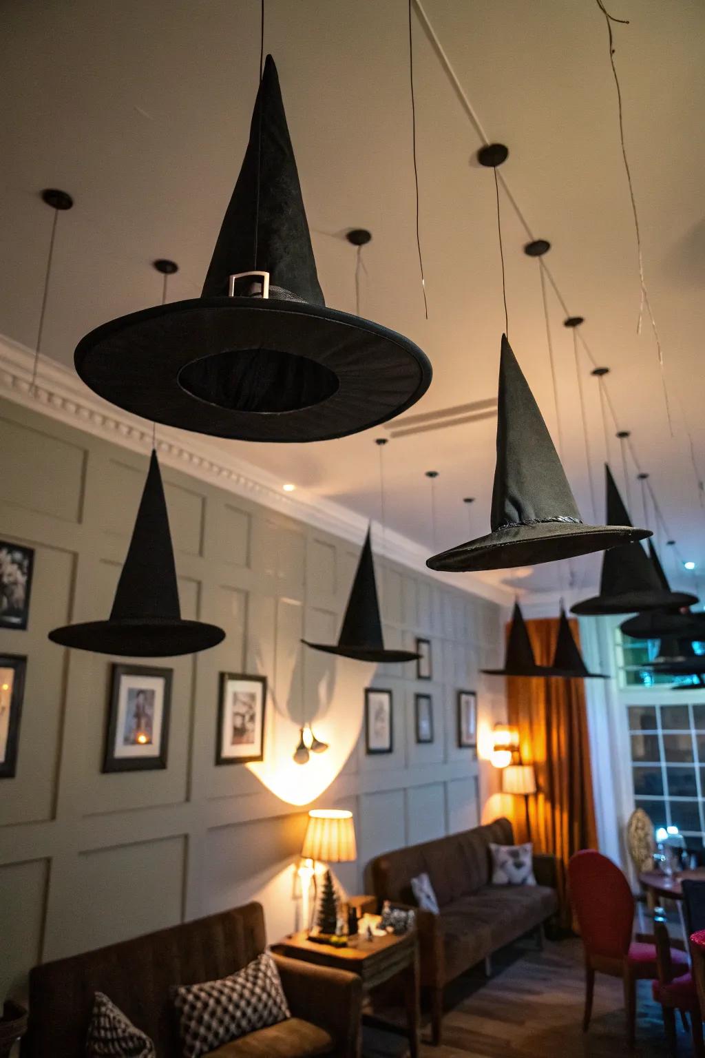 Incorporate some enchantment through levitating sorceress hats.