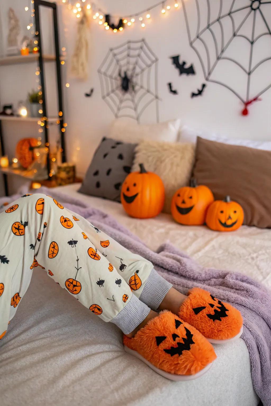 Get comfortable with a Halloween slumber ensemble affair.