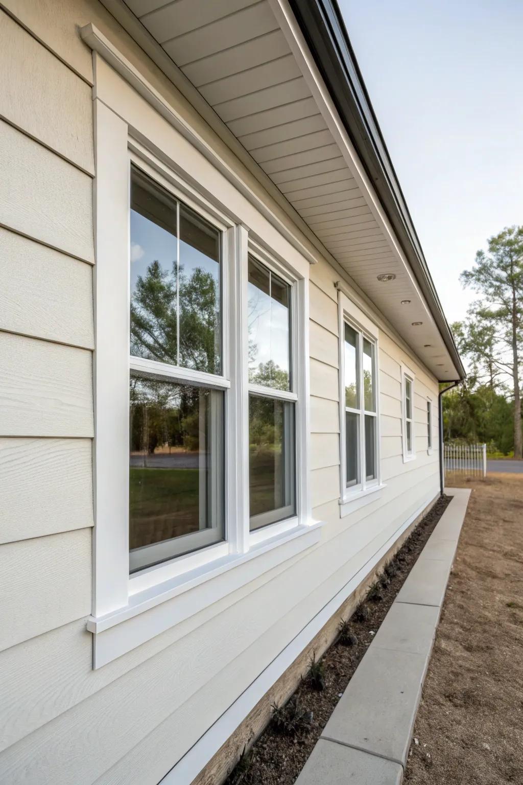 Flat trims offer a minimalist and clean aesthetic.