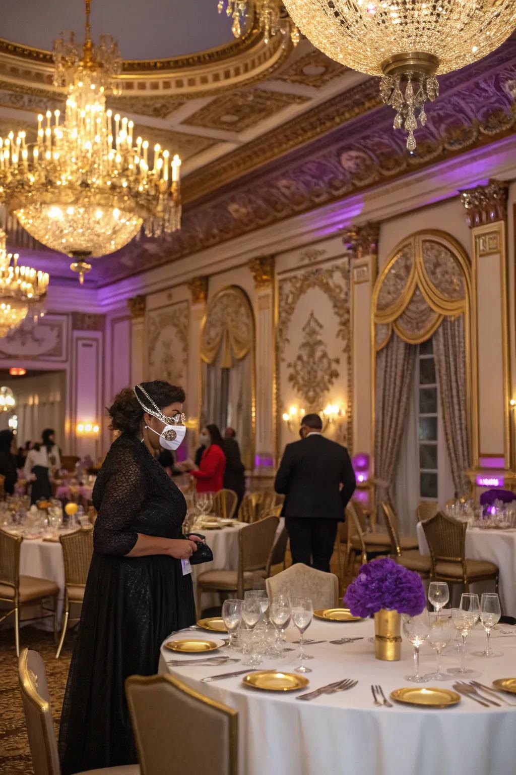 Orchestrate a sophisticated Veiled Soiree for an enigmatic festive celebration.