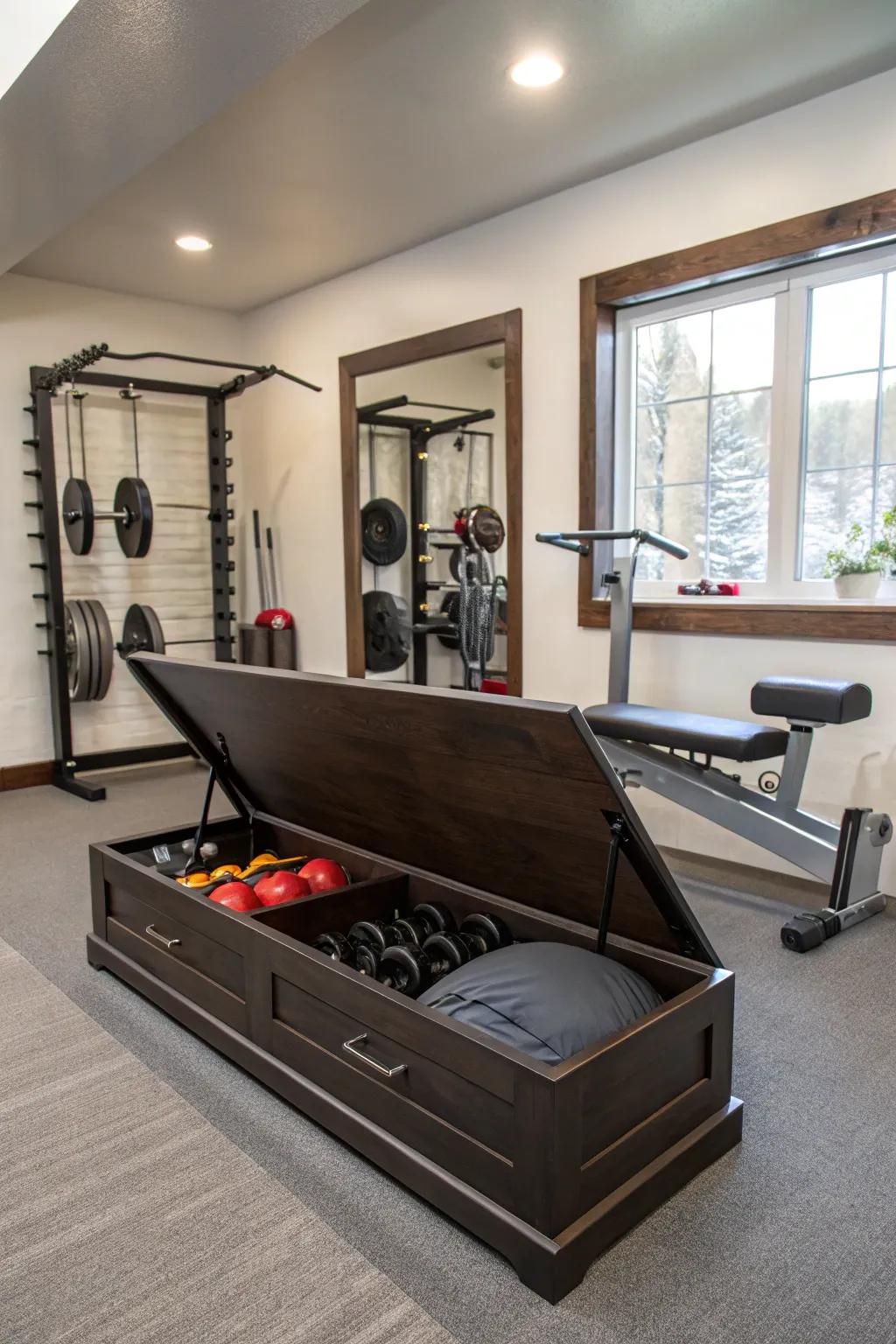 Multi-functional furniture maximizes space while serving dual roles.