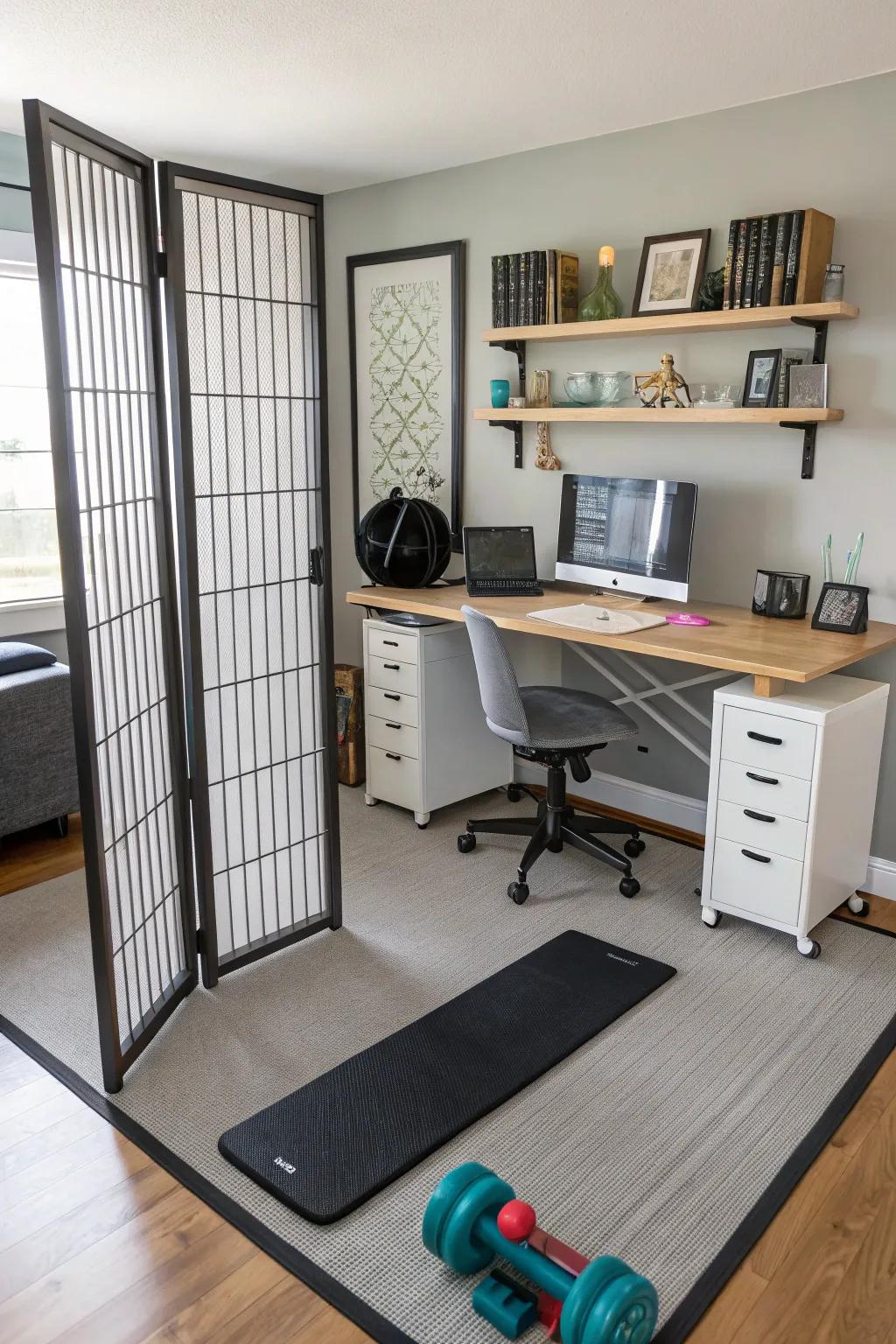 Distinct zones enhance concentration and flow in your adaptable area.