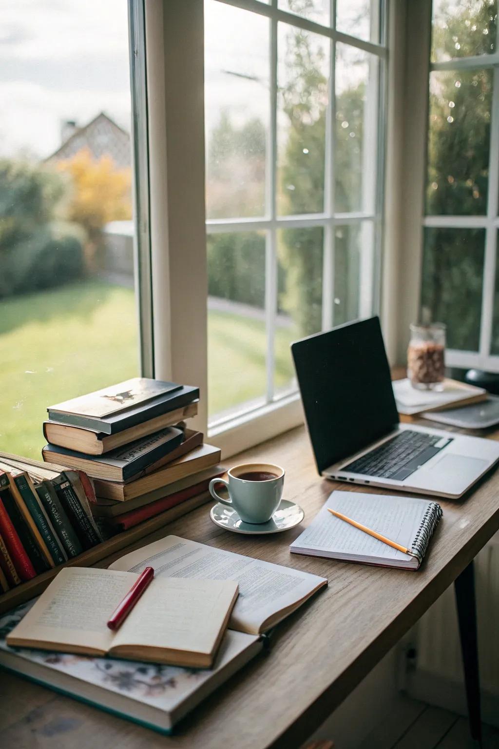 Bask in sunshine: a workspace full of natural light.