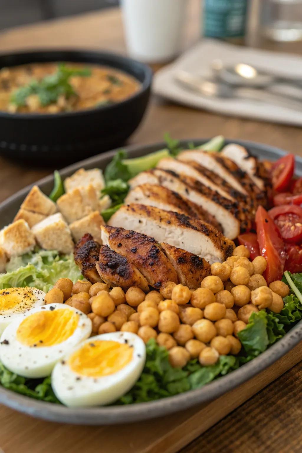 An assortment of protein options to give substance to your salad.