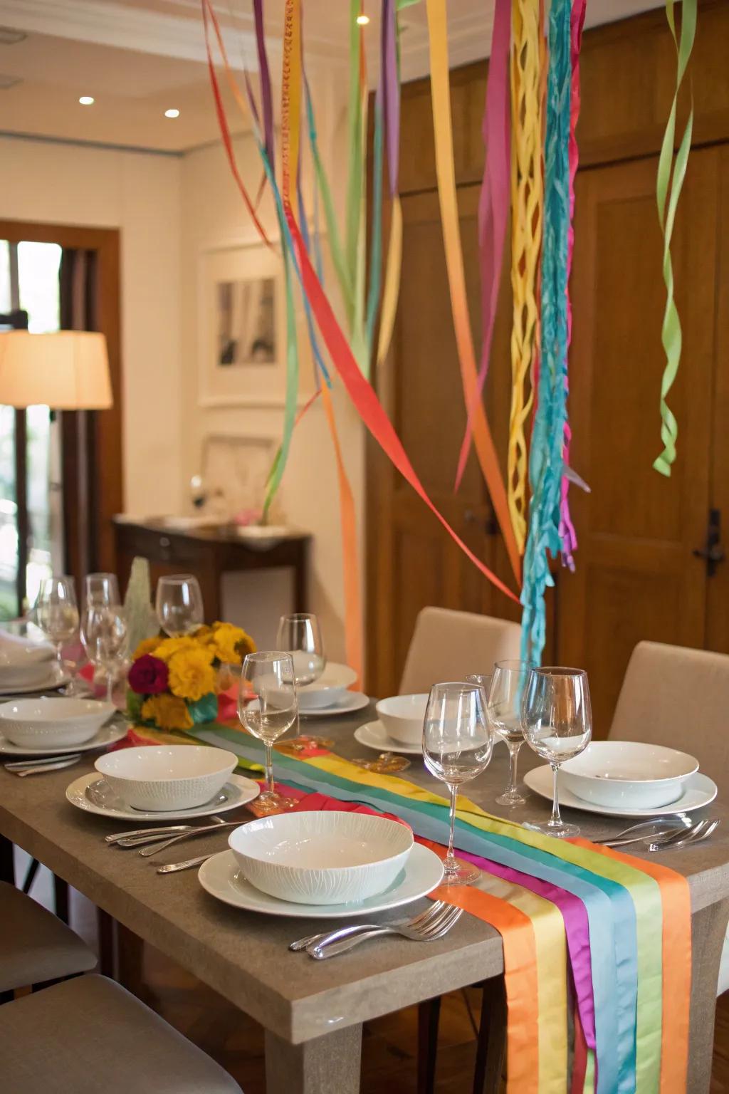 Dress your table with paper decorations for celebratory panache.