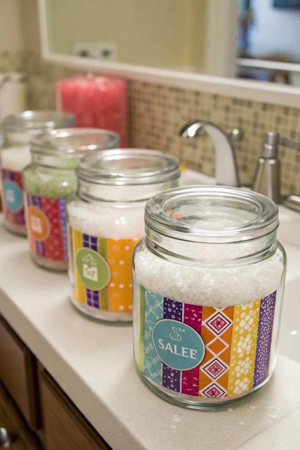 Custom stickers enhancing Revitalizing salt storage