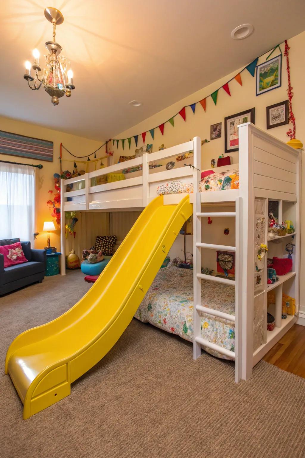 Inclined planes contribute a dynamic feature to any interior play setting.