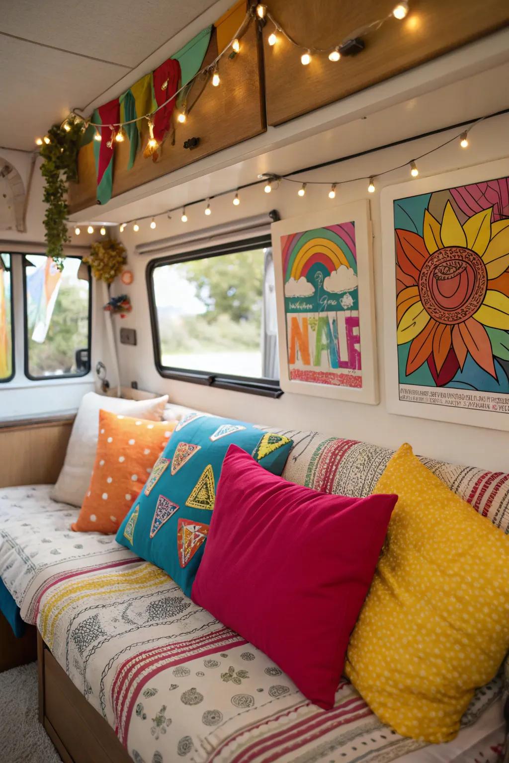 Brilliant and radiant details that impart persona to the RV.