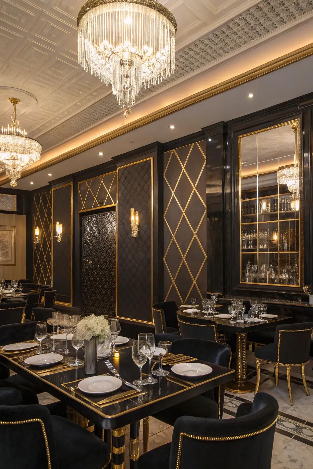 Ebony and gold components add a hint of glamour to your aesthetic.