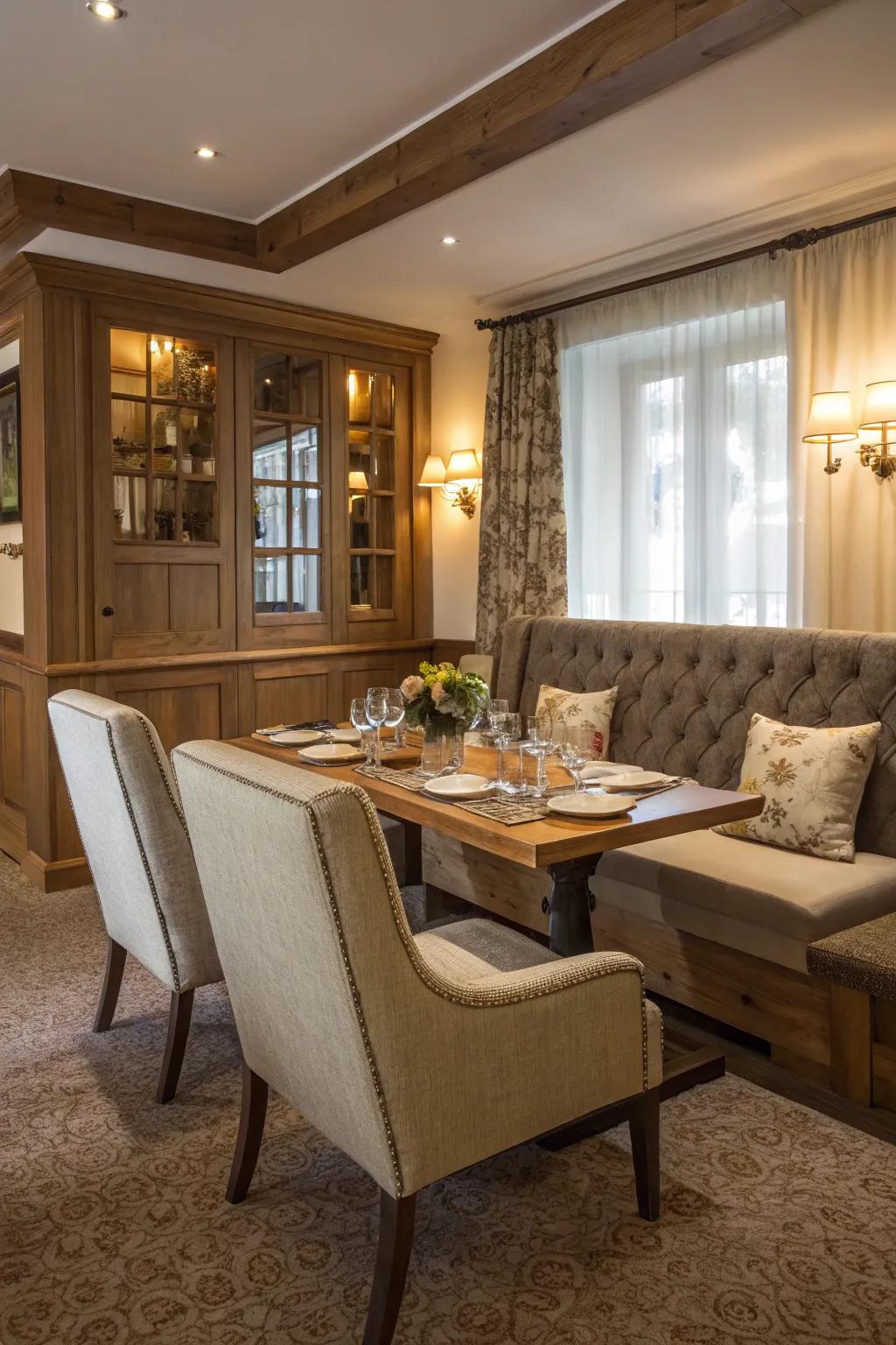 Comfortable seating entices guests to relax and enjoy the view.