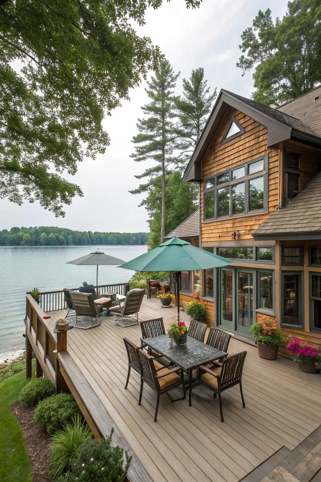 A spacious terrace perfect for external get-togethers.