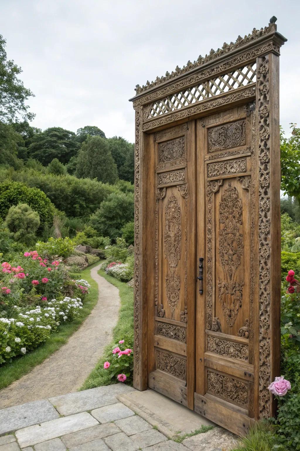 Double doors add an elegant touch to any entrance.