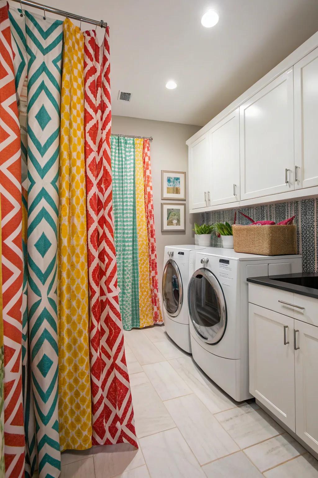 Eye-catching patterns can turn your laundry room into a stylish statement.
