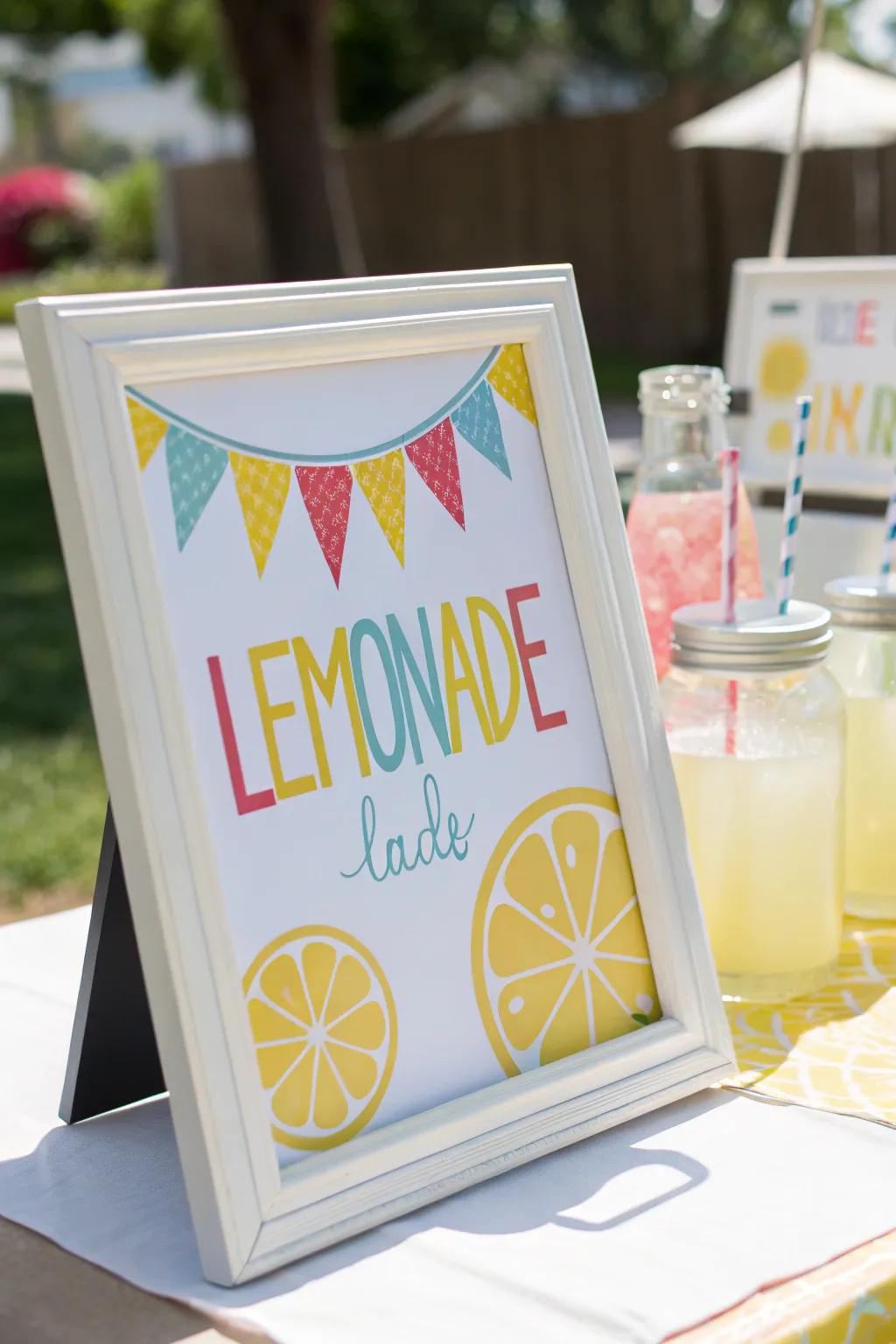 Framed printable signs deliver a streamlined and professional look.