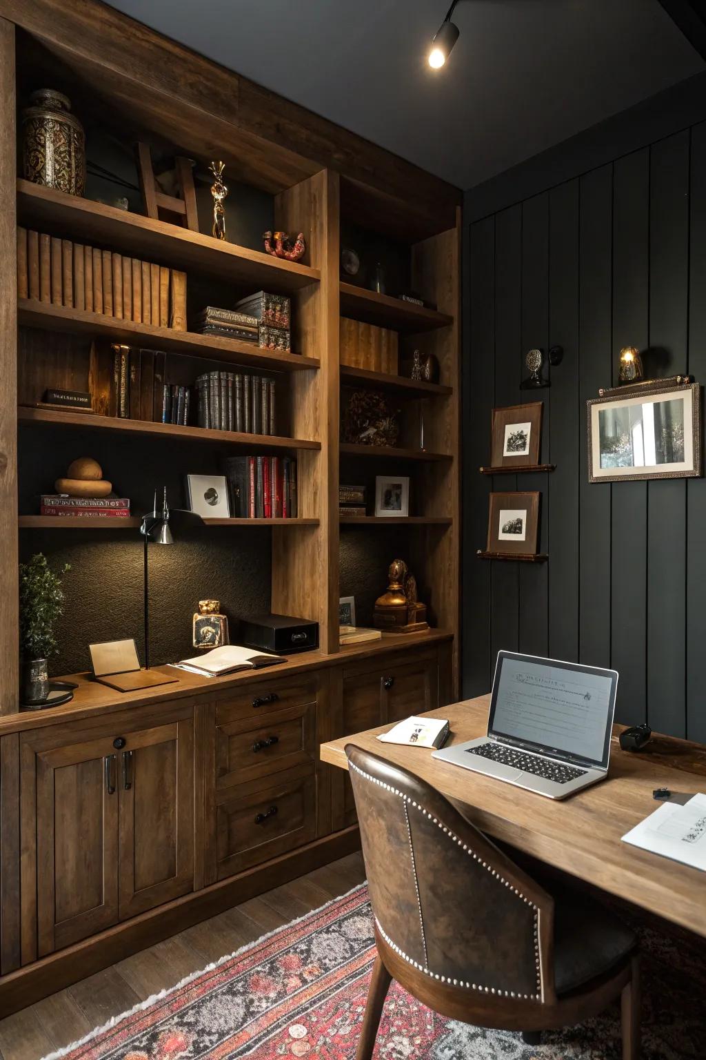 Timber embellishments add warmth and refinement to the area.