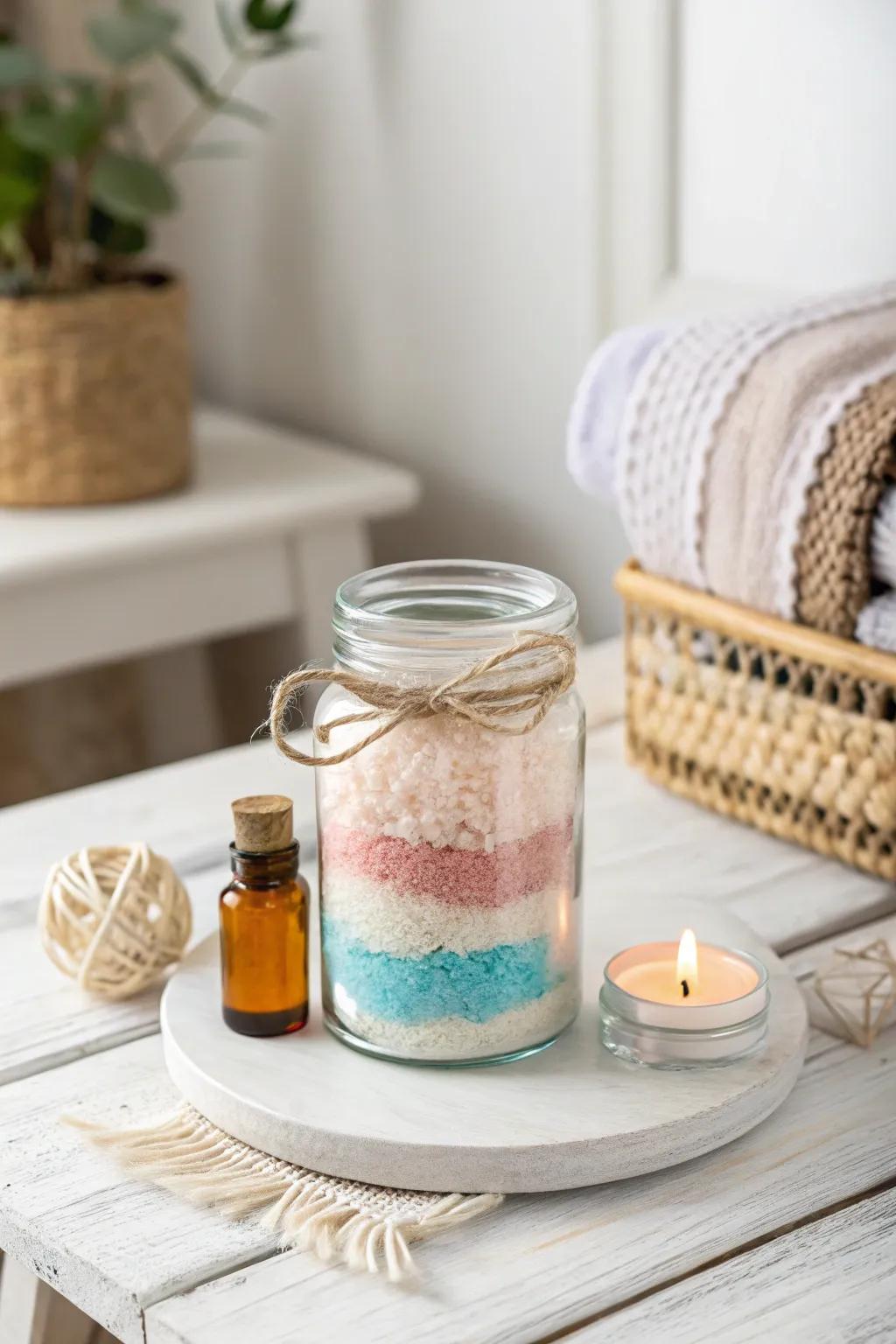An element of spa extravagance within a jar: ideal for gifting moments of tranquility.
