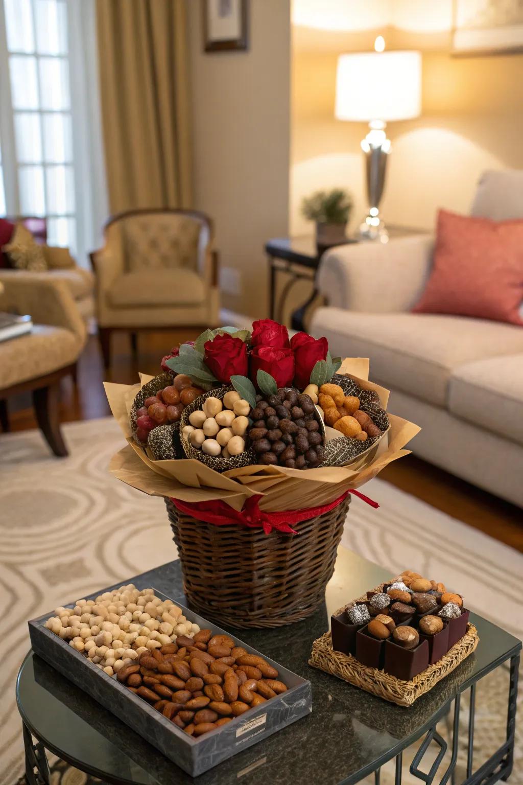 Exquisite bite arrangement, a luscious treat for any occasion.