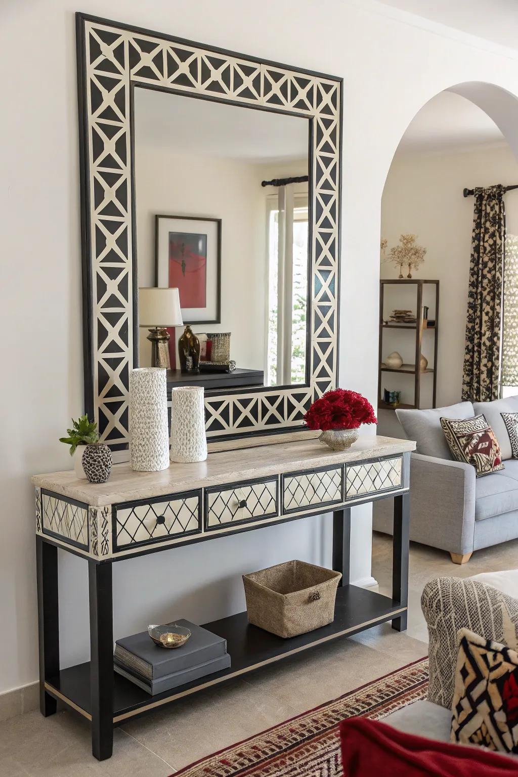 Geometric shapes usher a contemporary vanguard into your decor.