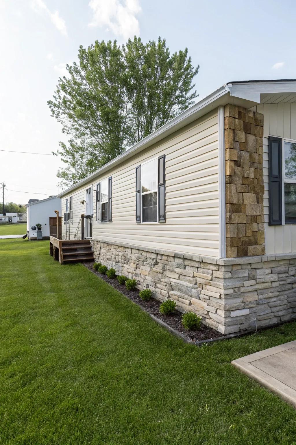 Incorporate sophistication through elegant stone finish.
