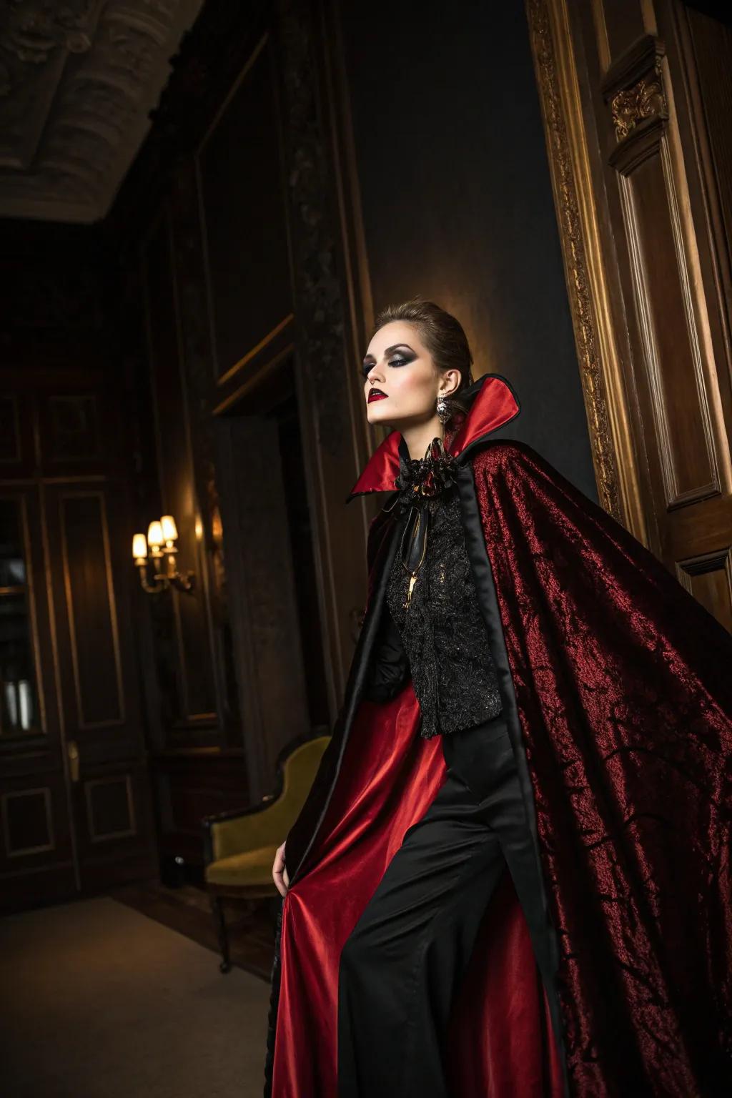 A couture bloodsucker appearance with luxurious particulars.