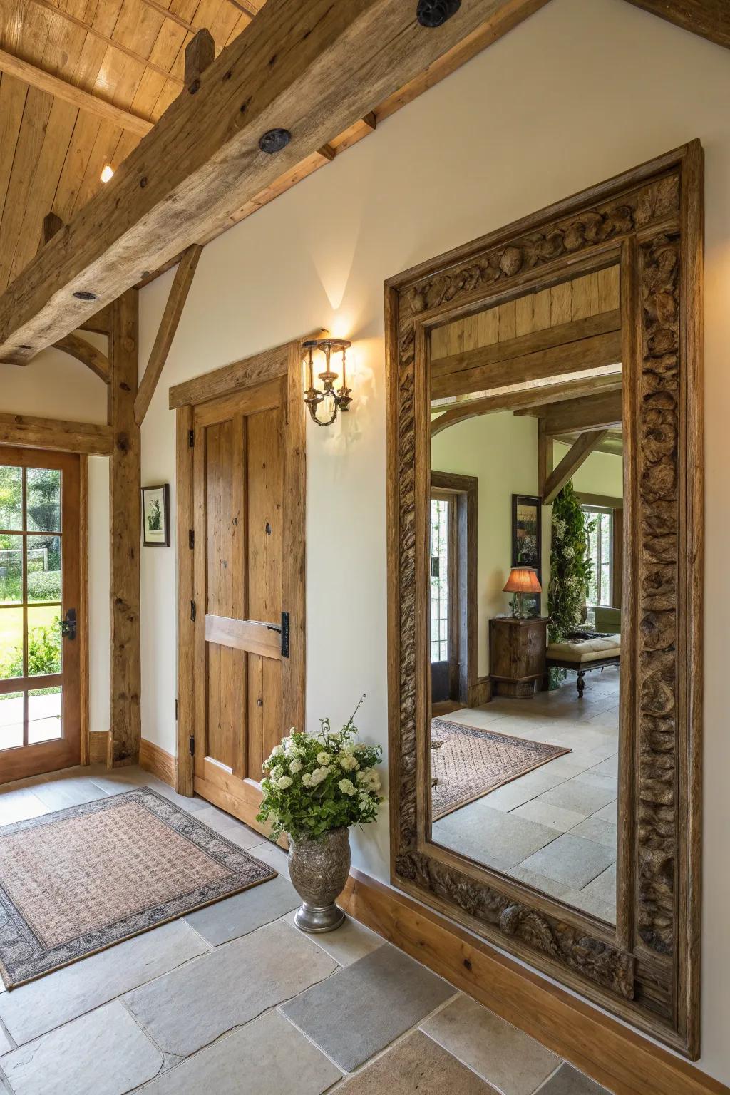 Reflectors introduce dimension and light to any entryway.