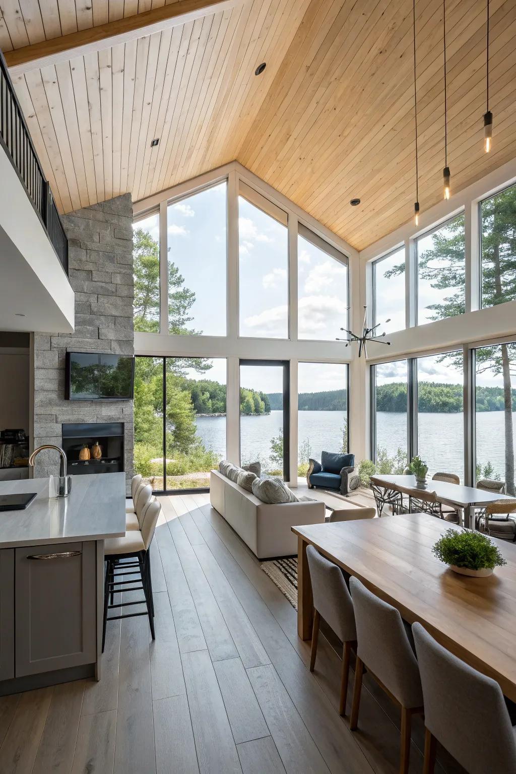 Open layouts enable a fluid transition across living spaces.