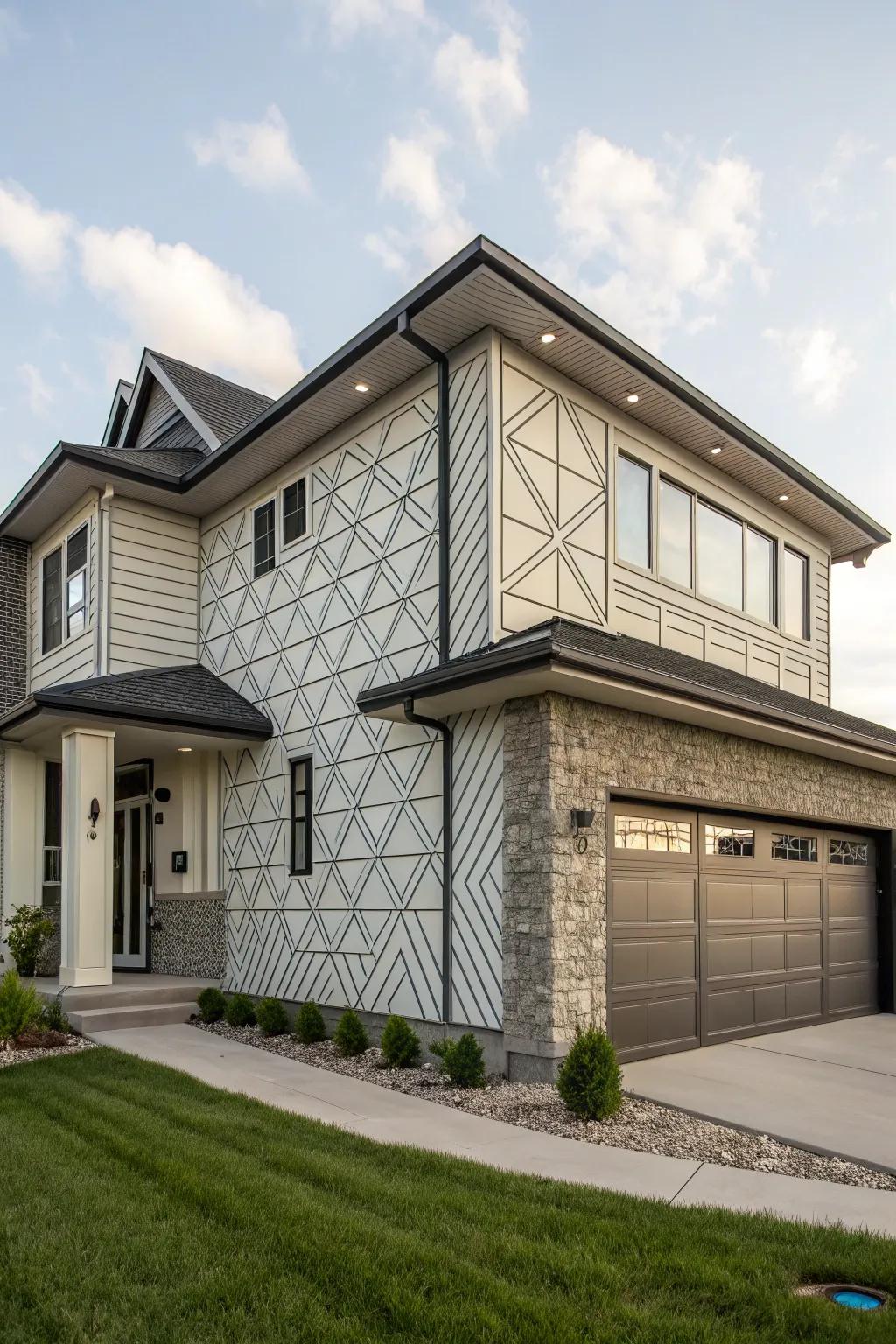 Geometric shapes bring a hint of modern sophistication.